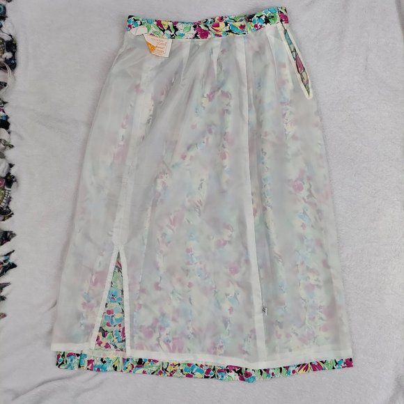 Vintage country sophisticates by pendleton Floral Rayon Skirt - Picture 8 of 12